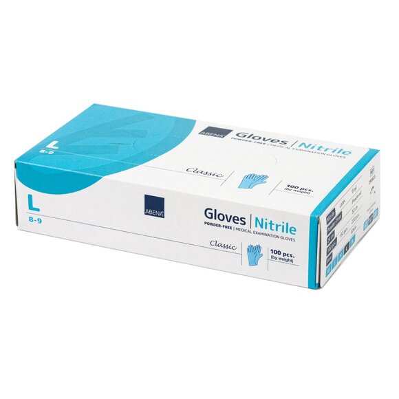 Abena Classic Nitrile Gloves Size L Case (Powder&Latex Free) - Picture 5 of 9